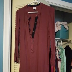 Burgundy tunic dress